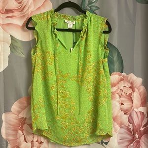 Rachel Zoe sleeveless v-neck top size s